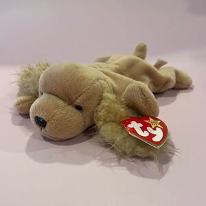 1997 Spunky the Cocker Spaniel Dog Blonde PE Pellets with all Tags 9” long EUC
